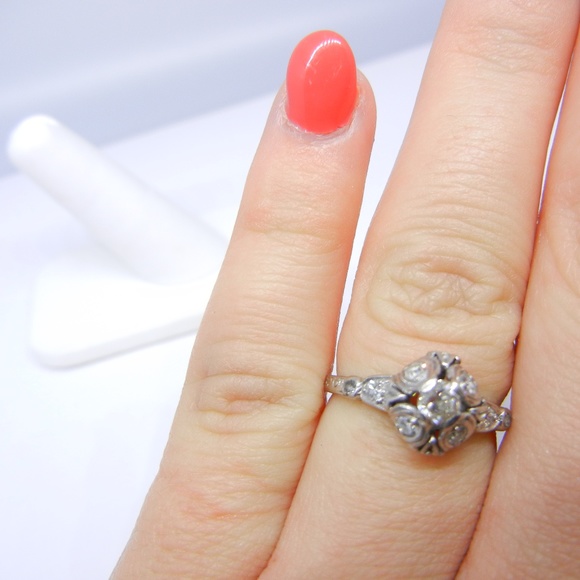 Art Deco Diamond Engagement Ring
